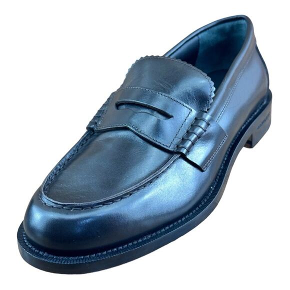 DSQUARED2 Beau pebbled leather penny loafers Men’s size 8.5-9 42 Brown Leather - Picture 5 of 9